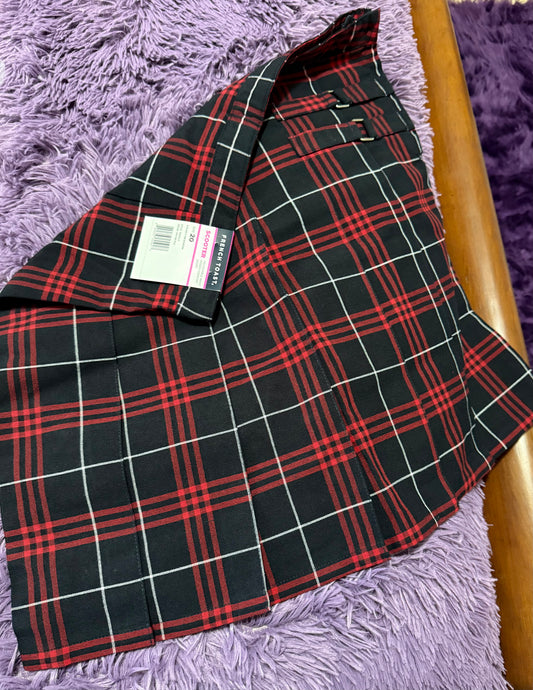 French Toast Plaid Scooter Skirt