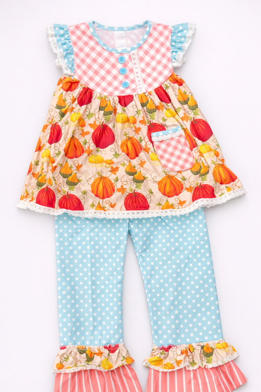 Little Girls Floral Outfit